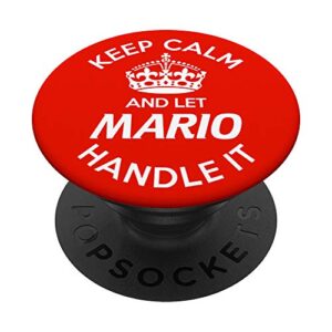 keep calm and let mario handle it red popsockets popgrip: swappable grip for phones & tablets