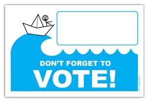 voting postcards- funny political democrats blue wave 4x6 inches, 50 count