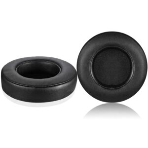 kraken v2 earpads, jarmor replacement memory foam ear cushion kit pad cover for razer kraken v2 headphone only – round (black)