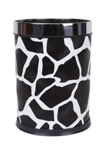mytodo creative 12l straight barrel wastebasket lidless hotel bathroom plastic trash can (cow pattern)