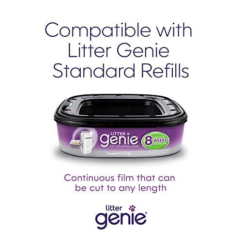 Litter Genie XL Pail (Beige) | Cat Litter Box Waste Disposal System for Odor Control | Includes 1 Square Refill Bag