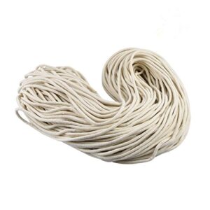 HLLbuy Solid Cotton Rope Clothesline Cotton Rope 1/6''and 1/4'' by 50ft and 100ft All Purpose for Indoor&Outdoor Use, Crafting and Art Projects(100ft)