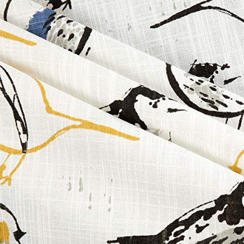 Premier Prints Bird Toile Slub Canvas Brazilian Yellow, Fabric by the Yard