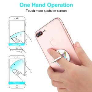 Cell Phone Ring Holder, 3-Pack 360 Degree Rotation Universal Pop Grip Stand Anti- Drop Finger Holder for Smartphone and Tablets - Cute Unicorn