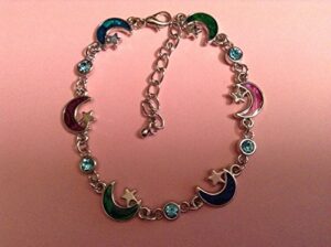 shell of the sea, moon paua shell & cz stone inlayed bracelets