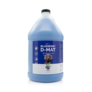bark 2 basics blueberry d-mat dog conditioner, 1 gallon | all natural ingredients, multi-purpose, static eliminating, loosens tough mats and tangles, aids in deshedding