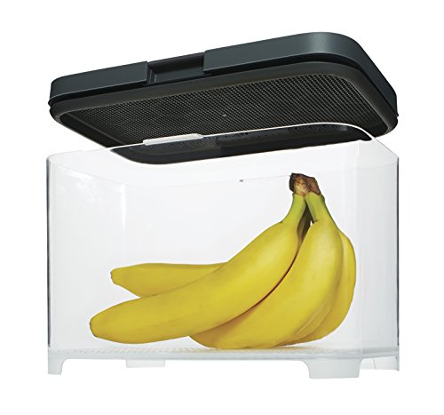 Rubbermaid FreshWorks Countertop Food Storage Produce Saver, Banana, Single, Clear/Grey