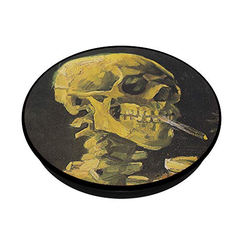 Vincent Van Gogh Smoking Skeleton Skull Art Painting PopSockets PopGrip: Swappable Grip for Phones & Tablets