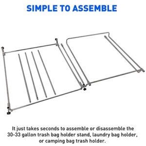 EasyGo Trash Bag Holder – Outdoor Leaf Bag Stand – Multi-Use Garbage Bag Holder Frame - Holds 30-45 Gallon Bags - Great for Camping, Leaves, Gardening and Parties