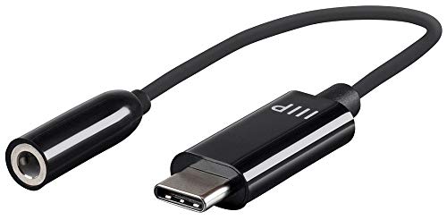 Monoprice 133044 USB-C to 3.5mm Auxiliary Audio Adapter Black For Google Pixel 2/XL, Moto Z/Z2, Essential PH-1, LG, HT And More