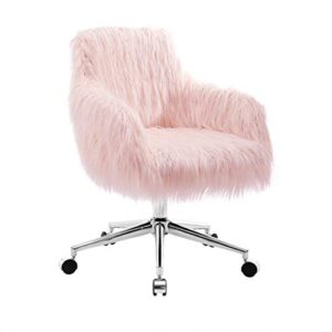 linon fiona chrome base office chair, metal, 23.5"w x 22"d x 31-35"h