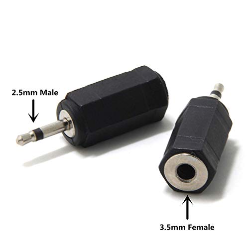 Harmony IR Adapters, Ancable 2-Pack 2.5mm Mono Plug to 3.5mm Mono Jack Connector for Logitech Harmony Hub and IR Blaster, IR Emitter Extenders, IR Repeaters, IR Receivers