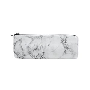 kuwt pencil bag marble abstract pattern, pencil case pen zipper bag pouch holder makeup brush bag for school work office