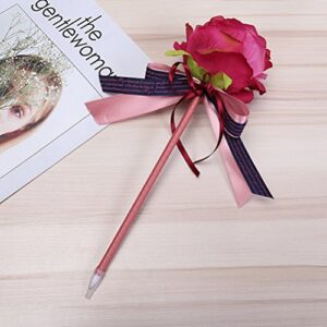 TOYMYTOY Handmade Rose Flower Ballpoint Pens for Girls Gift Ball Pen Office School Stationery,4 Pcs