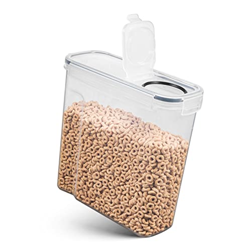 4 Pack Airtight Cereal & Dry Food Storage Container - BPA Free Plastic Kitchen and Pantry Organization Canisters for, Flour, Sugar, Rice, Nuts, Snacks, Pet Food & More (4L, 16.9 Cup, 135.5 Ounce