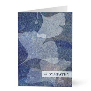 hallmark business (25 pack) sympathy cards (ginkgo leaves) for employees or customers