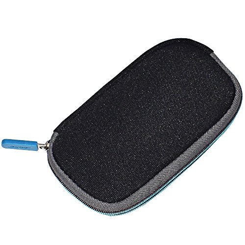 Learsoon Zipper Storage Case Cover Bag Pouch Compatible Bose QC20 QC20i QuietComfort 20 Headphones (Black)