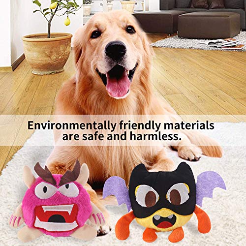 NEILDEN Upgrade Interactive Squeaky Dog Toys Plush Puppy Chew Toys Giggle Dog Balls Durable for Tug and Fetch Pet Toys for Small Dogs