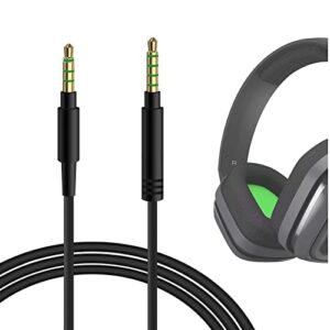 geekria audio cable compatible with astro a40 tr, a40, a30, a10 gen 2, a10 gaming headsets cable / 5 steps to 4 steps, 3.5mm to 3.5mm male aux replacement cord (6 ft/1.7 m)