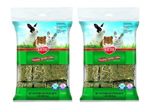 botaro kaytee, set of 2 natural timothy hay cubes for rabbits & small animals, 1 pound