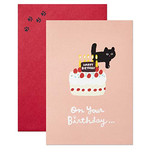 Hallmark Pop Up Birthday Card (Cat and Friend with Birthday Cake)