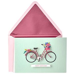 hallmark signature birthday card (bicycle with flowers)