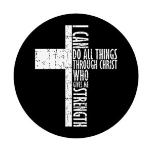 Christian Religious Faith I Can Do All Things Bible Verse PopSockets PopGrip: Swappable Grip for Phones & Tablets