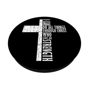 Christian Religious Faith I Can Do All Things Bible Verse PopSockets PopGrip: Swappable Grip for Phones & Tablets