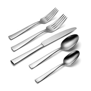 oneida h147020a monolith 20 piece everyday flatware, 18/0 stainless steel, silverware set (service for 4)