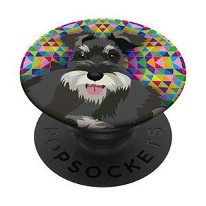 schnauzer dog lover gift popsockets swappable popgrip