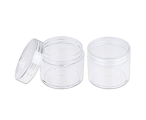 WOIWO 10PCS Clear Plastic Slime Storage Favor Jars Plastic Containers for Beauty Products, DIY Slime Making or Others (6g)