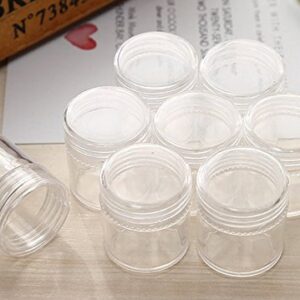 WOIWO 10PCS Clear Plastic Slime Storage Favor Jars Plastic Containers for Beauty Products, DIY Slime Making or Others (6g)