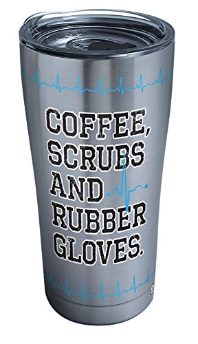 Tervis Nurse Life - Coffee, Scrubs and Rubber Gloves Triple Walled Insulated Tumbler Cup Keeps Drinks Cold & Hot, 20oz, Stainless Steel