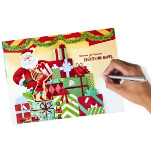 Hallmark Paper Wonder Pop Up Christmas Card (Santa's Workshop with Pop Up Presents)