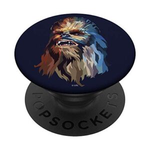 star wars chewy painted head popsockets popgrip: swappable grip for phones & tablets