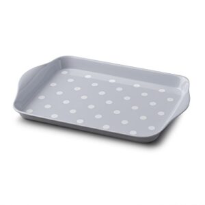 zeal g200s melamine dotty serving design tray (18x14cm) french grey