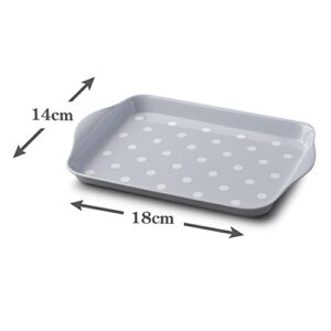 Zeal G200S Melamine Dotty Serving Design Tray (18x14cm) French Grey