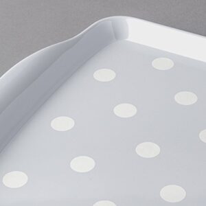 Zeal G200S Melamine Dotty Serving Design Tray (18x14cm) French Grey