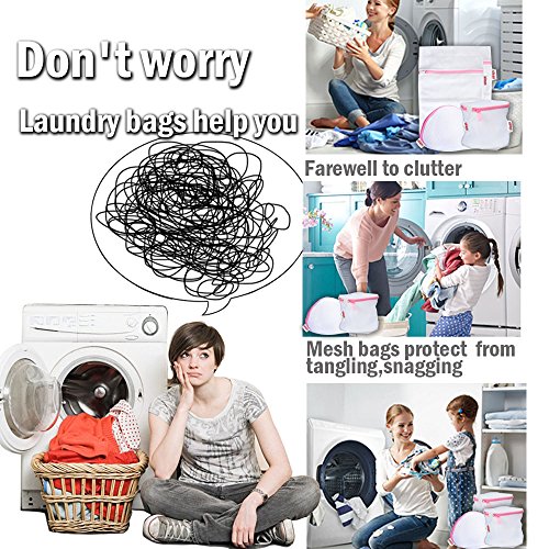 Mesh Laundry Bag,Iclean Laundry Wash Bag Best Zipper Premium Quality Wash Bag Bra Washer Protector For Delicates/Washing Machine/College Student/Travel/Baby Clothes/Undergarment Laundry Bag (8 Packs)