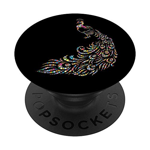 Chic Colorful Peacock Design Peacock Lover Gift PopSockets PopGrip: Swappable Grip for Phones & Tablets