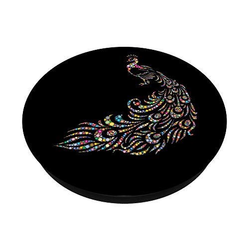 Chic Colorful Peacock Design Peacock Lover Gift PopSockets PopGrip: Swappable Grip for Phones & Tablets