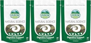 oxbow animal health natural science digestive support for small animals, 60 wafers, made in the usa (3 pack)