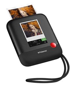 polaroid pop wireless portable instant 3x4 photo printer & digital 20mp camera with touchscreen display (black) built-in wi-fi, 1080p hd video