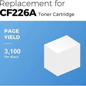 MYCARTRIDGE 26A Toner Cartridge Compatible Replacement for HP 26A CF226A 26X CF226X Fit for Laserjet Pro M402n M402dn M402dw MFP M426fdw M426dw M426fdn M402 Printer 2 Pack Black CF226A Toner