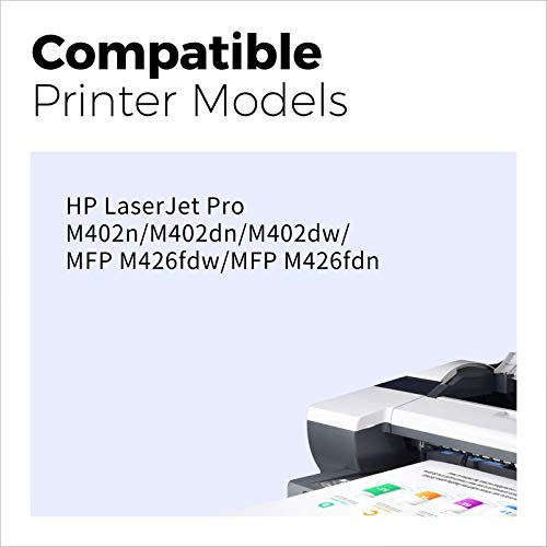 MYCARTRIDGE 26A Toner Cartridge Compatible Replacement for HP 26A CF226A 26X CF226X Fit for Laserjet Pro M402n M402dn M402dw MFP M426fdw M426dw M426fdn M402 Printer 2 Pack Black CF226A Toner