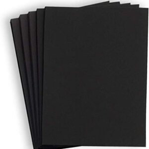 Hamilco Black Colored Cardstock Thick Paper - 8 1/2 x 11" Heavy Weight 80 lb Cover Card Stock - for Scrapbook Craft Calligraphy or Chalkboard Papers for Printer - 50 Pack