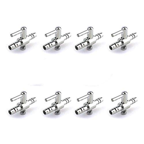 QMseller Aquarium Fish Tank Air Flow Control Lever Pump Single Way Valve, 8pcs