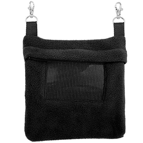 Exotic Nutrition Economy Carry Bonding Pouch (Black) - for Sugar Gliders, Squirrels, Marmosets, Hamsters, Rodents, Rats, Reptiles, & Other Small Pets