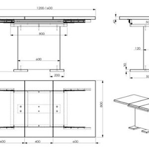 Inspirer Studio IRIS Extendible Dining Table Pedestal Table MDF High-Gloss White