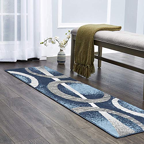 Home Dynamix Premium Indus Modern Area Rug, Midnight Blue/Gray, 7'8"x10'7" Rectangle